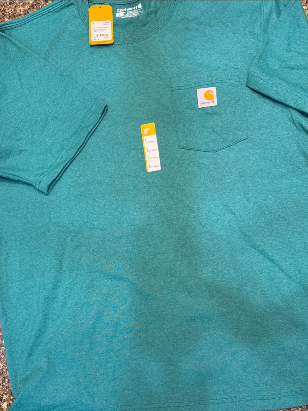 Carhartt Kids' Teal Pocket Short-Sleeve Tee
